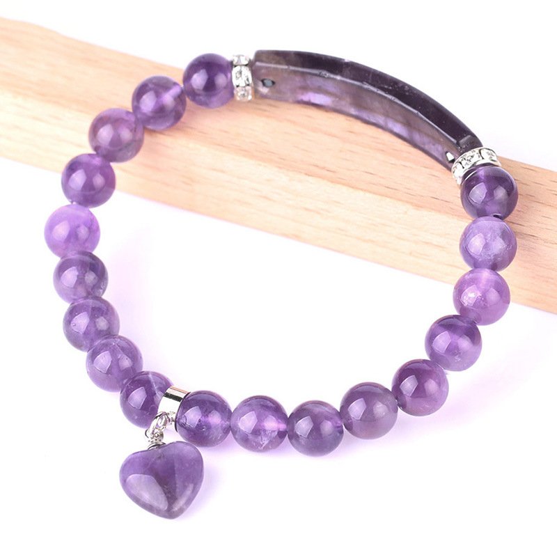 Natural Energy Amethyst Charm Bracelet