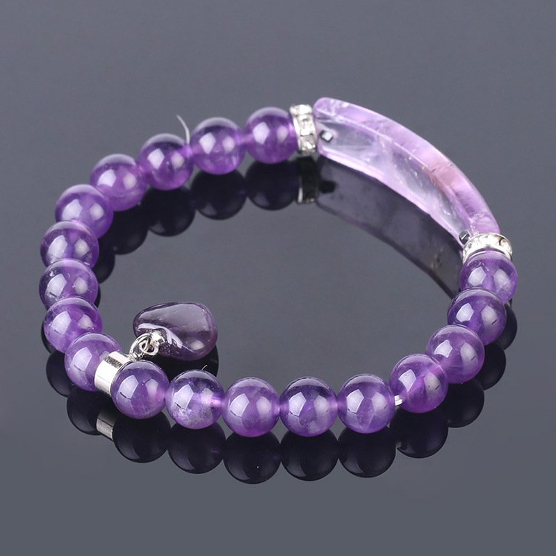 Natural Energy Amethyst Charm Bracelet