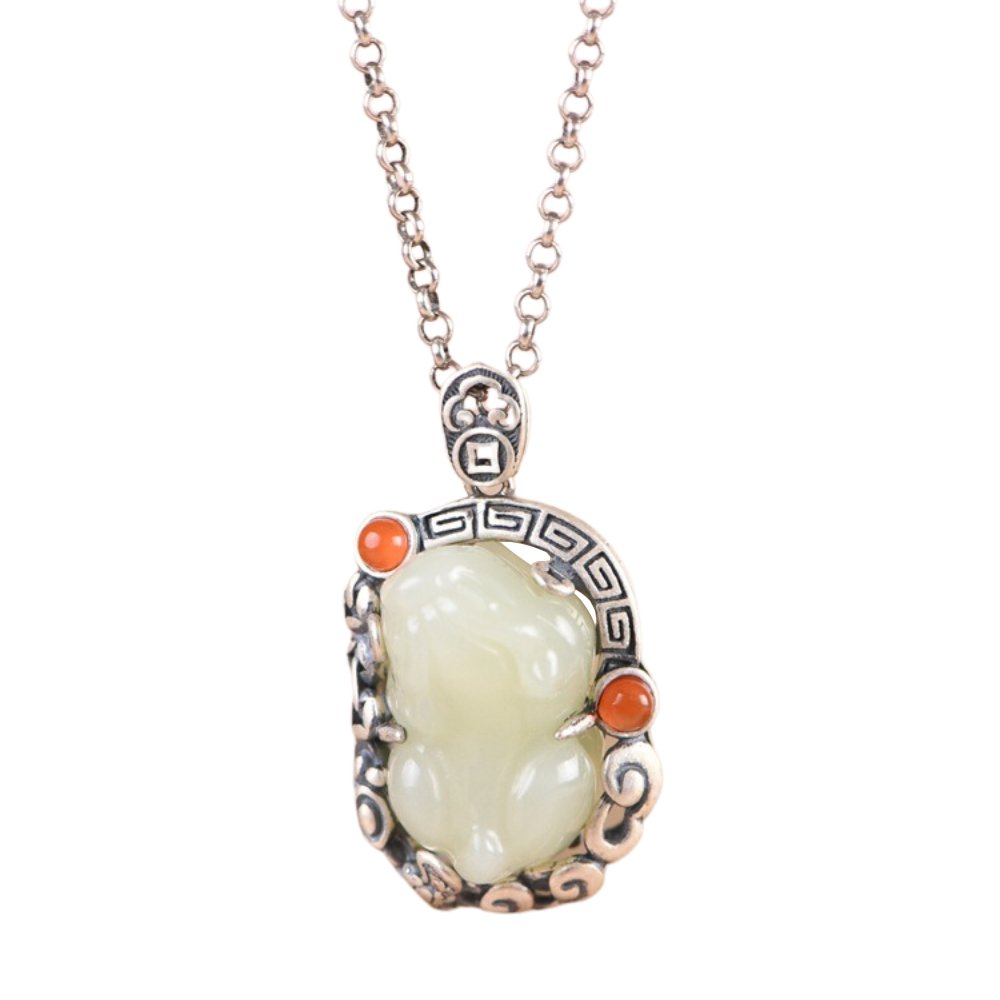 Natural Jade Pi Yao Prosperity Necklace