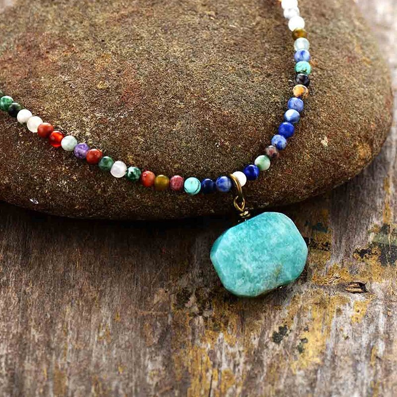 Natural Stone Amazonite Necklace