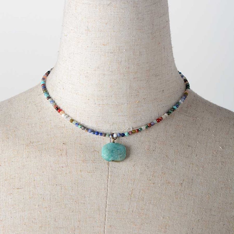 Natural Stone Amazonite Necklace