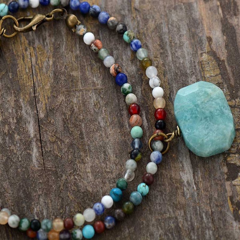 Natural Stone Amazonite Necklace