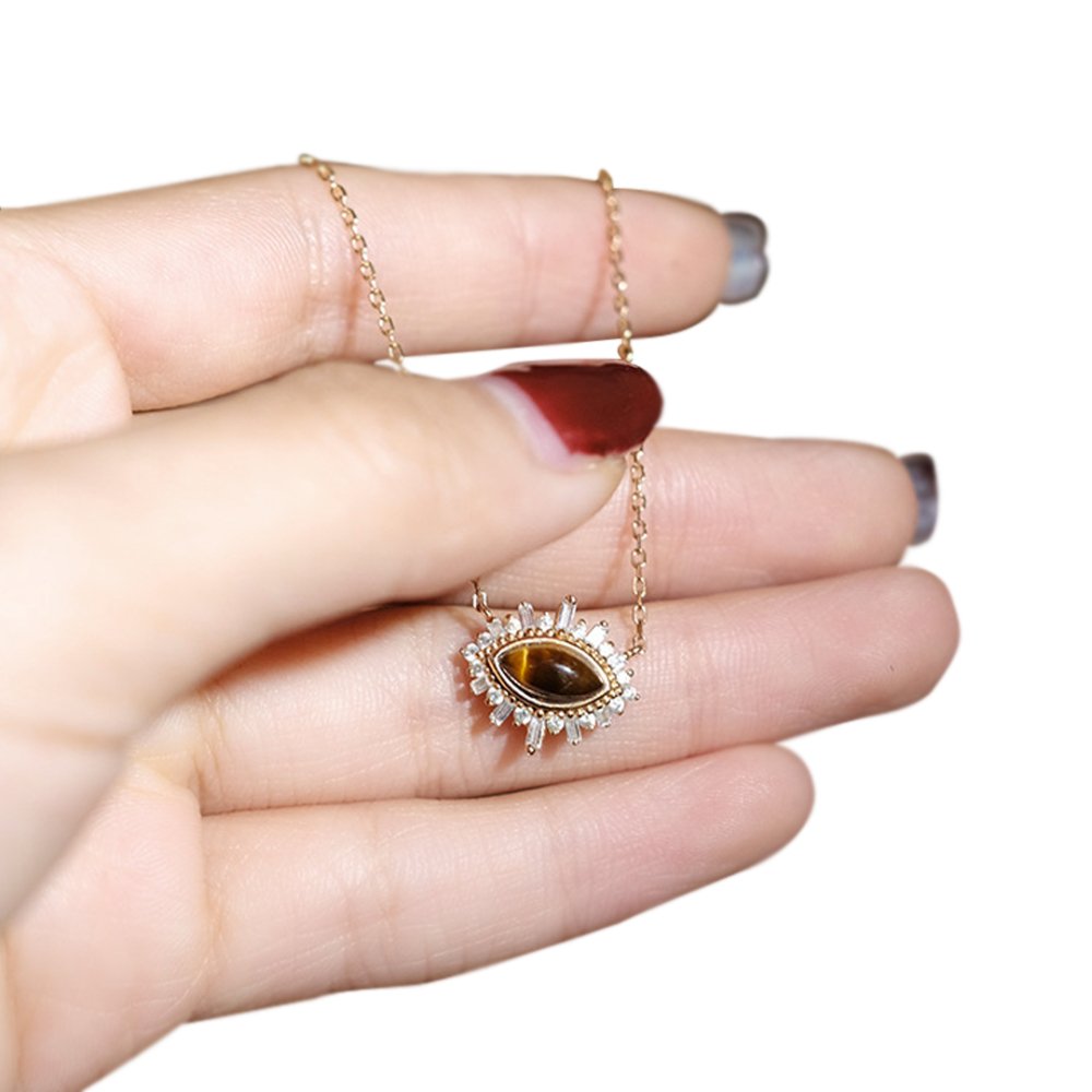 Natural Tiger’s Eye Healing Necklace