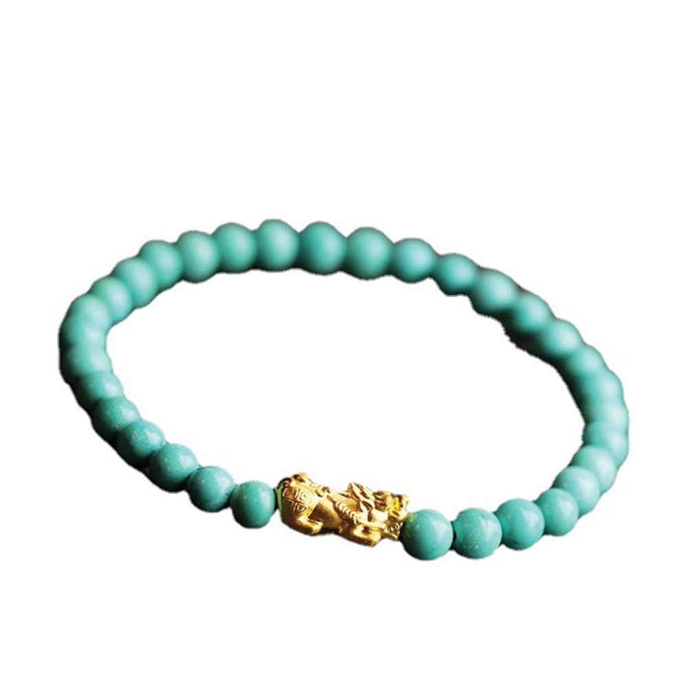 Natural Turquoise Feng Shui Pixiu Bracelet