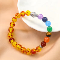 Thumbnail for Baltic Amber Bracelet/Anklet with Chakra Stones
