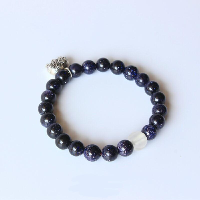 Blue Sandstone Elephant Bracelet