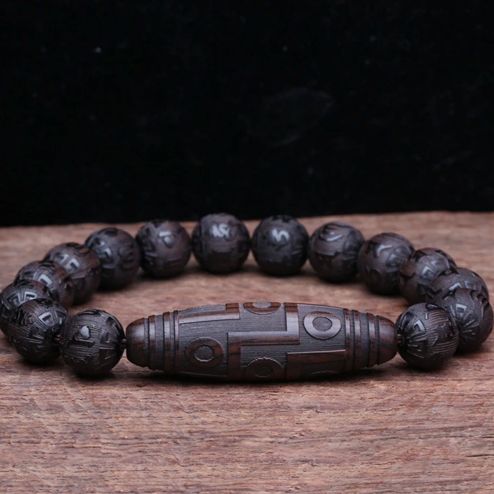 Nine Eye Dzi Mantra Bracelet