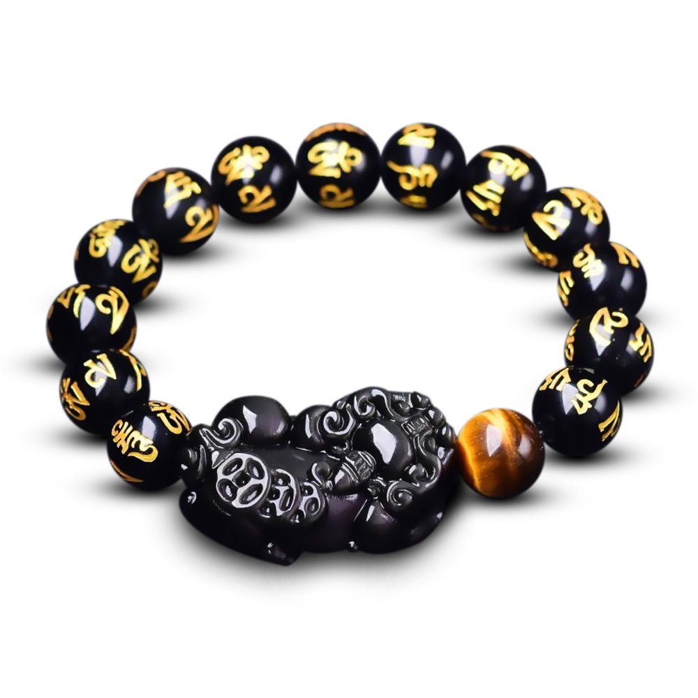 Obsidian Pixiu Wealth Mantra Bracelet - Special