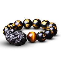 Thumbnail for Obsidian Pixiu Wealth Mantra Bracelet - Special