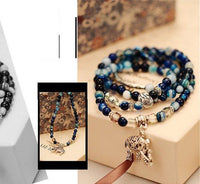 Thumbnail for Buddha Head Natural Crystal Bracelet with Elephant Charm