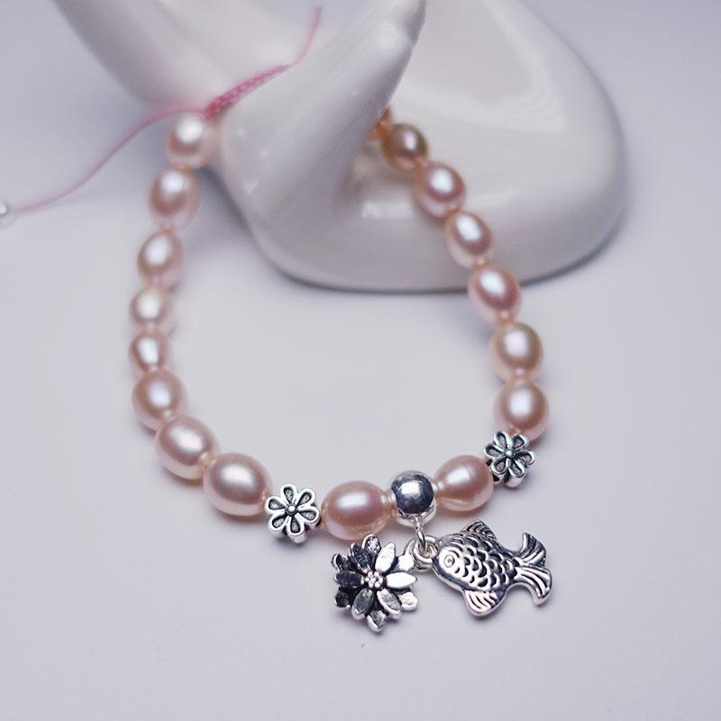 Pink Freshwater Pearls NEW BEGINNINGS Pink Rope Bracelet