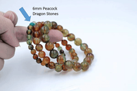 Thumbnail for Glorious Natural Peacock Dragon Stone Healing Bracelet