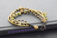 Thumbnail for Natural Peridot Stone & Thai Brass 'NATURE'S SUNSHINE' Bracelet