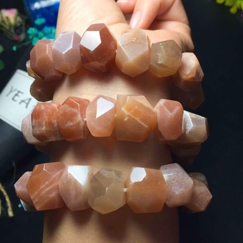 Faceted Pink SUNSTONE MOTIVATION & VITALITY Bracelet