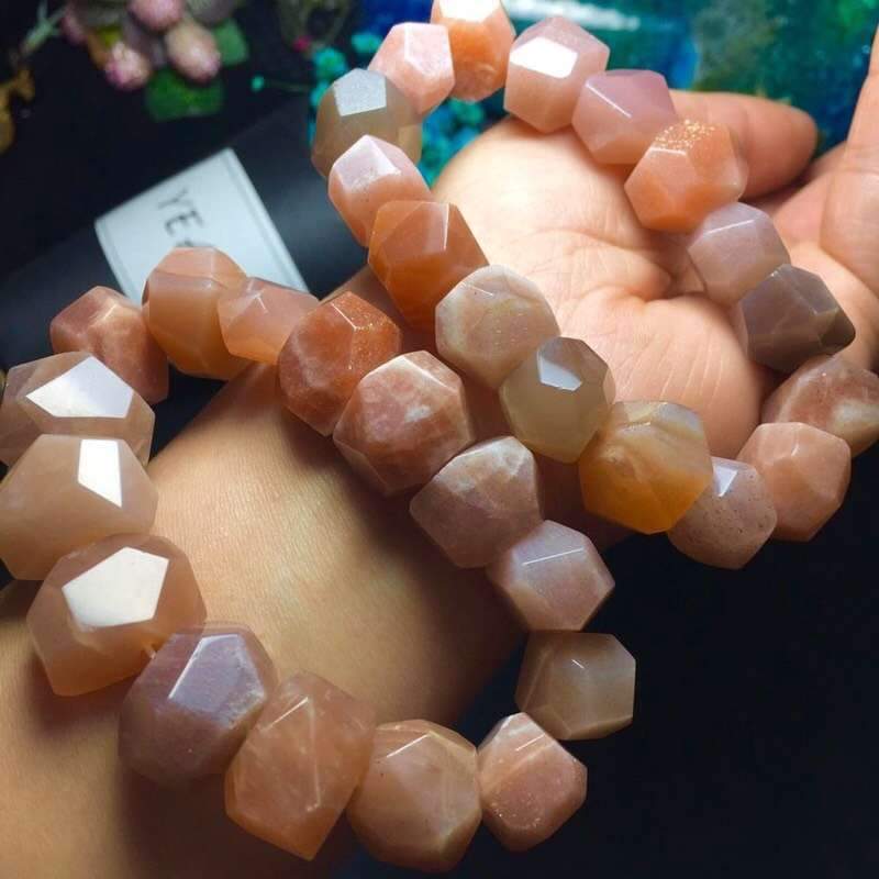 Faceted Pink SUNSTONE MOTIVATION & VITALITY Bracelet