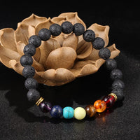 Thumbnail for Lava Stone 7 Chakra Healing Bracelet