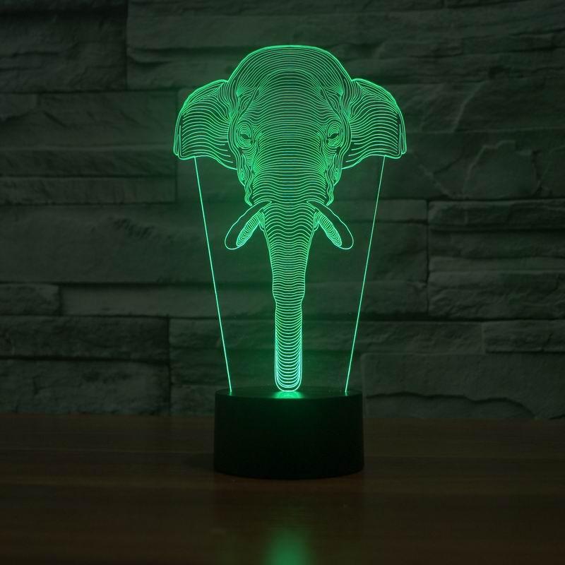 Limited Edition 3D Hologram Elephant LED Lamp