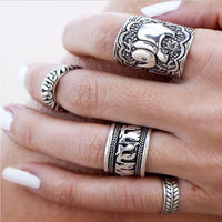 Thumbnail for Bohemian Style 4pcs/Pck Elephant Rings