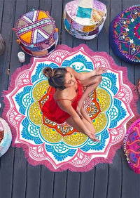 Thumbnail for Bright and Colorful BOHO Indian-Style Mandala Tapestry