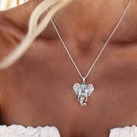 Thumbnail for Turquoise Elephant  Necklace