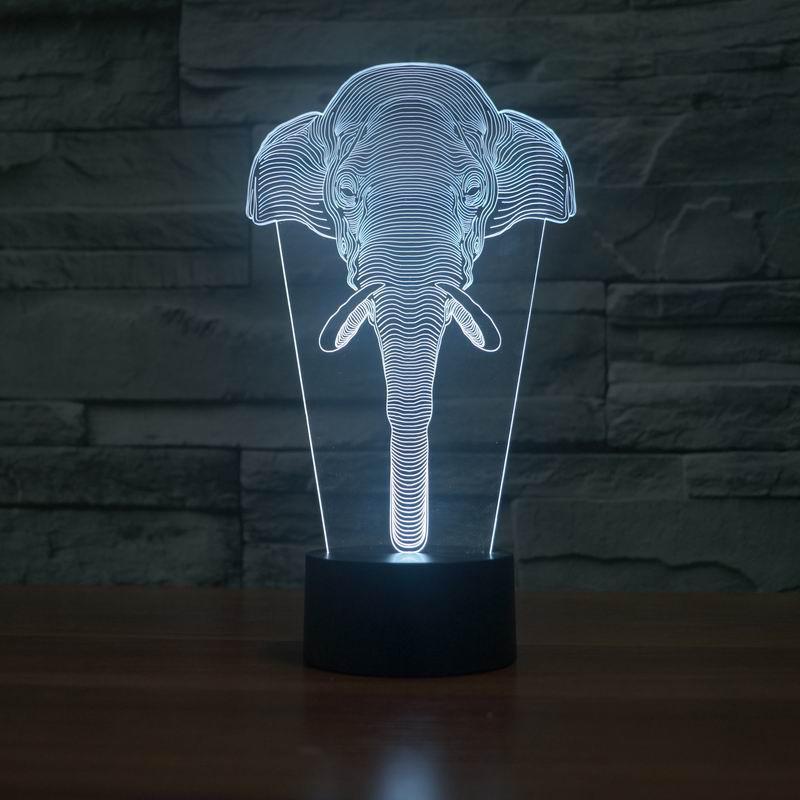 Limited Edition 3D Hologram Elephant LED Lamp