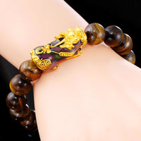 Thumbnail for Tiger Eye Mens Thermochromic  PI XIU WEALTH Bracelet