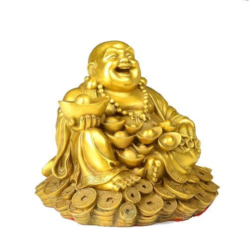 Pure Copper Laughing Buddha Auspicious Ornament