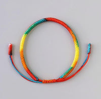 Thumbnail for Tibetan Buddhist Lucky Rainbow DIVERSITY Hand Tied Bracelet