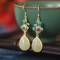 Thumbnail for Red Agate Lucky Jade Earrings