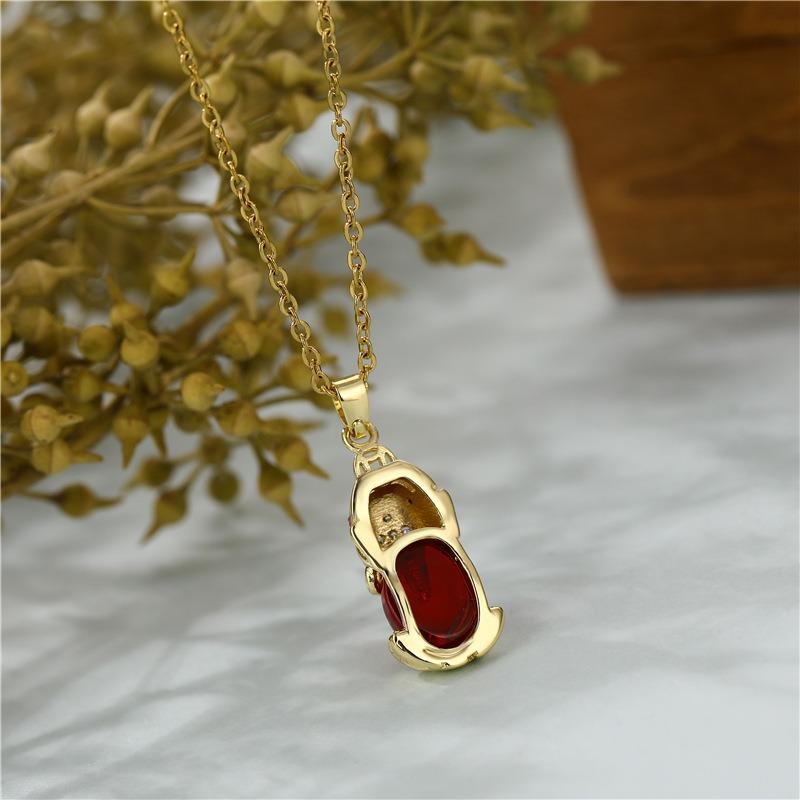 Red Garnet Pixiu Wealth Necklace
