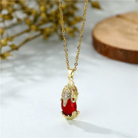 Thumbnail for Red Garnet Pixiu Wealth Necklace