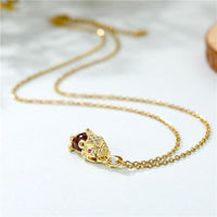 Thumbnail for Red Garnet Pixiu Wealth Necklace