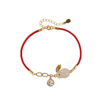 Thumbnail for Red Rope Auspicious Rabbit Jade Bracelet