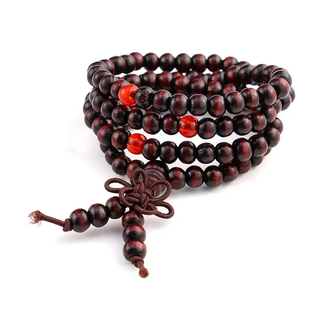 Balance and Harmony Natural Wood 108 Bead Mala YourSoulPlace