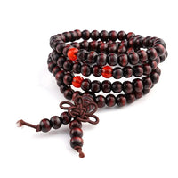 Thumbnail for Balance and Harmony Natural Wood 108 Bead Mala YourSoulPlace