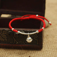 Thumbnail for Lucky Red Rope 925 Sterling Silver Bell HARMONY Bracelet