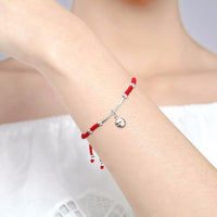 Thumbnail for Lucky Red Rope 925 Sterling Silver Bell HARMONY Bracelet