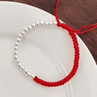 Thumbnail for Red Rope & 925 Silver 'Half n' Half' Bracelet