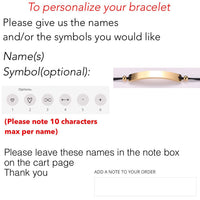 Thumbnail for Personalized Rope & Stainless Steel 'MAKE A WISH'  Bracelet