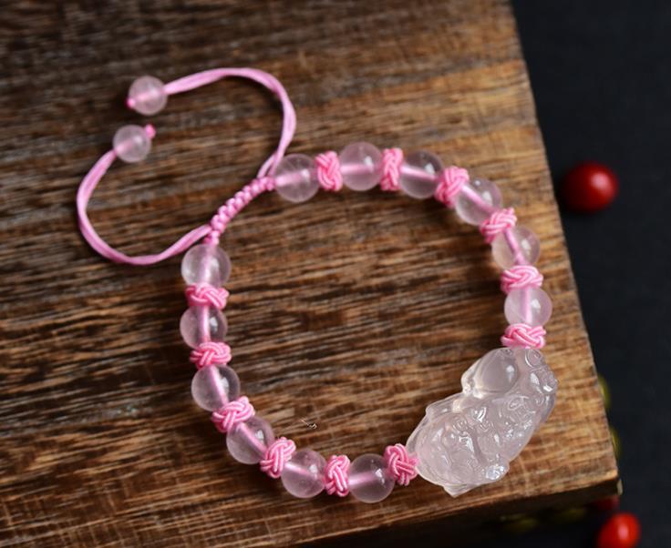 Rose Quartz  PIXIU Bracelet - Attract an ABUNDANCE of LOVE & WEALTH