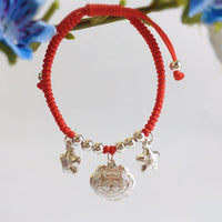 Thumbnail for Pure Silver LONG-LIFE Lock Charm Red Rope BABY Bracelet