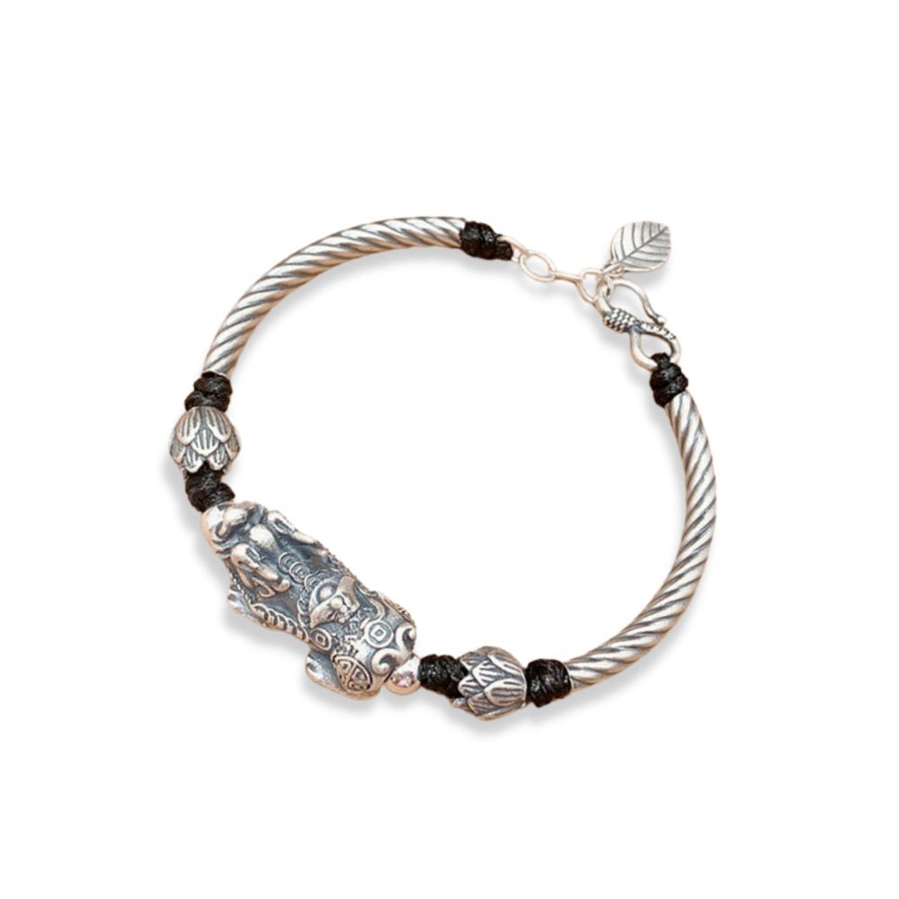 Silver Pixiu Wealth Bangle