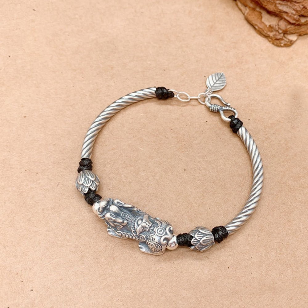 Silver Pixiu Wealth Bangle