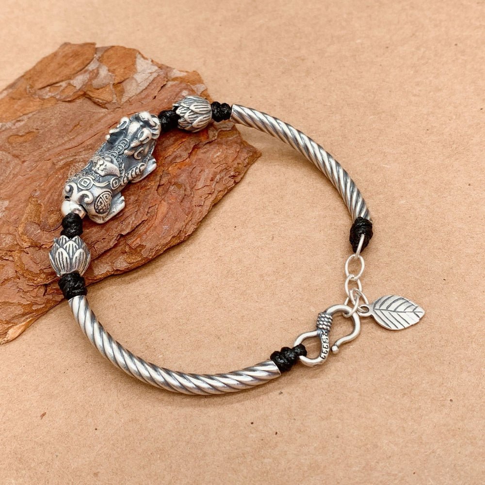 Silver Pixiu Wealth Bangle