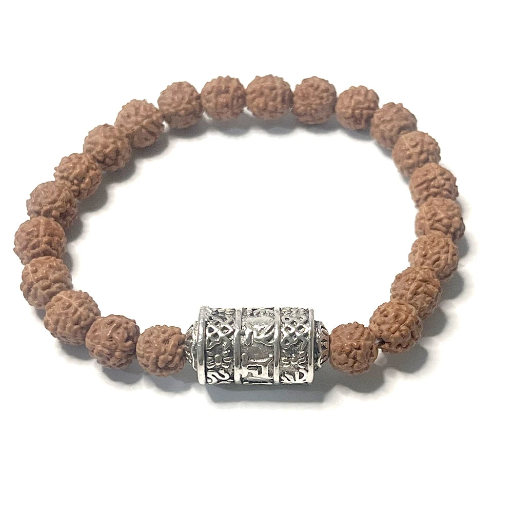 Rudraksha Seed With Tibetan Buddhism Mantra