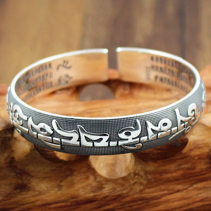 Six Words Mantra Buddhist Couple Bangle