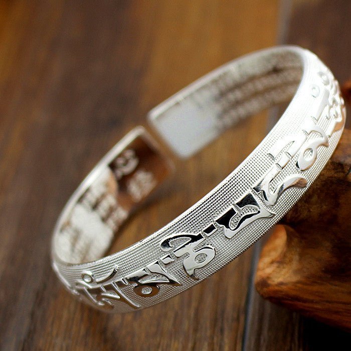 Six Words Mantra Buddhist Couple Bangle