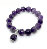 Thumbnail for ELIMINATE IMPATIENCE with this Chunky Amethyst  Stone  Bracelet