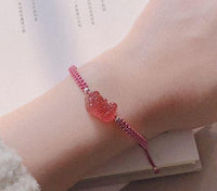 Thumbnail for Strawberry Quartz Stone FENG SHUI PIXIU for ABUNDANCE Bracelet