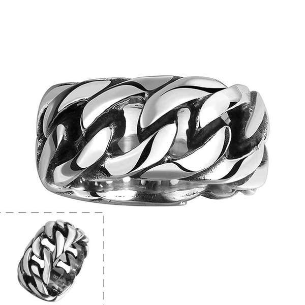 Mens Quality Stainless Steel Link Ring